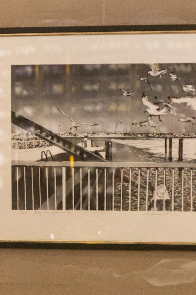 Radierung von Wolfgang Werkmeister im Restaurant *** Haerlin im Hotel Vier Jahreszeiten